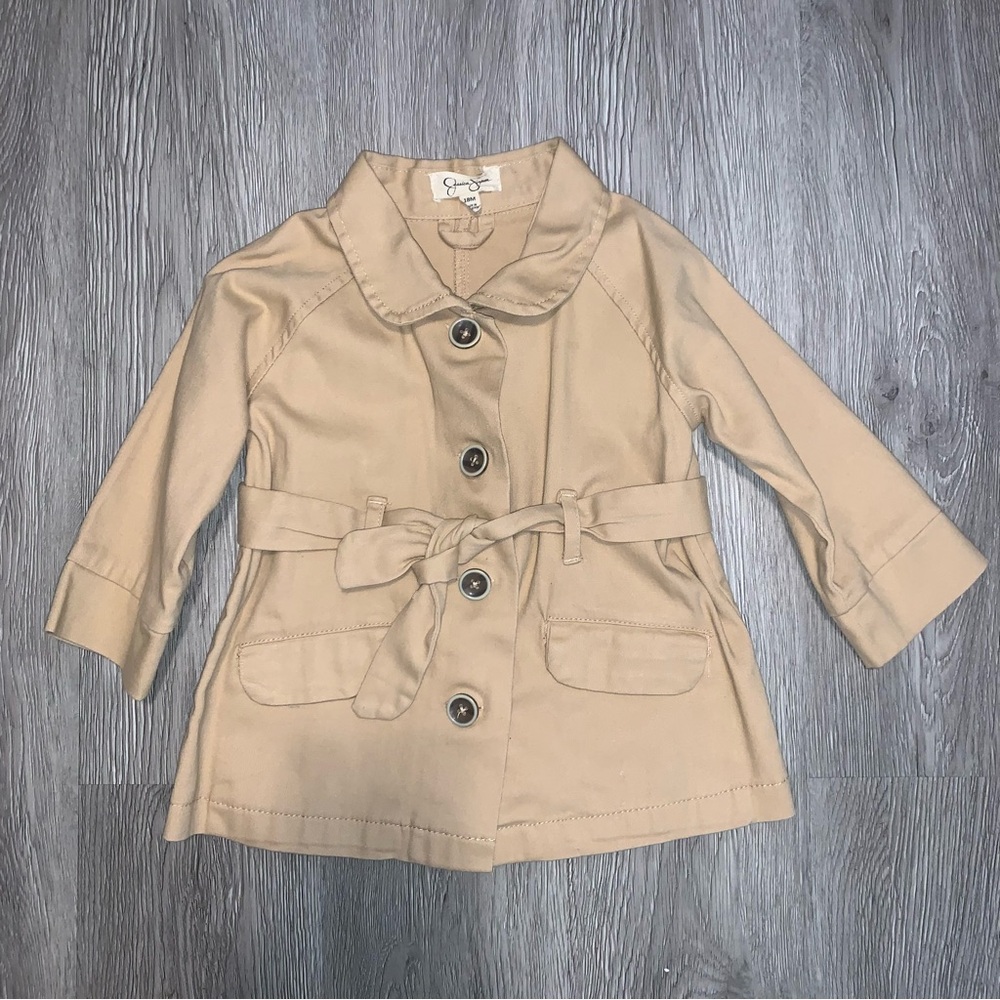 Jessica Simpson Beige Kids Raincoat with Belt